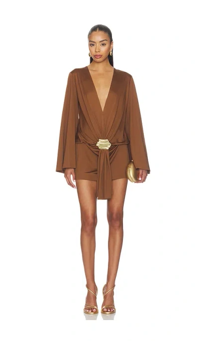 Alexis Syros Dress In Brown