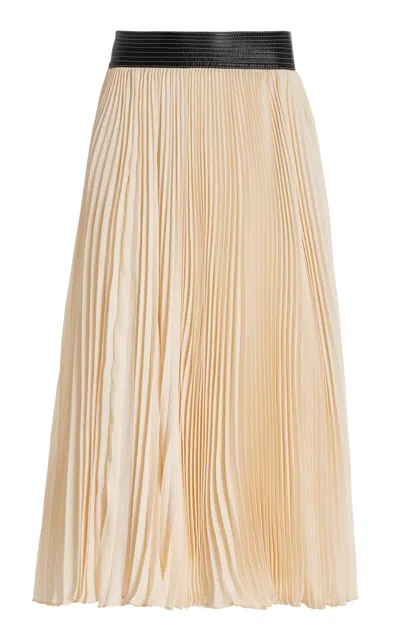 Alexis Tansia Plissé Georgette Midi Skirt In Black