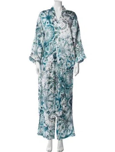 Pre-owned Alexis Tie-dye Print Lounge Set In Blue