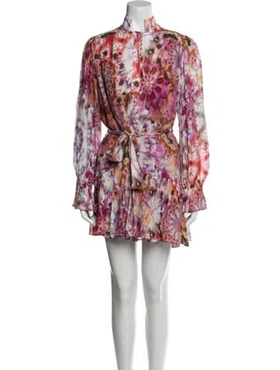 Pre-owned Alexis Tie-dye Print Mini Dress In Multi