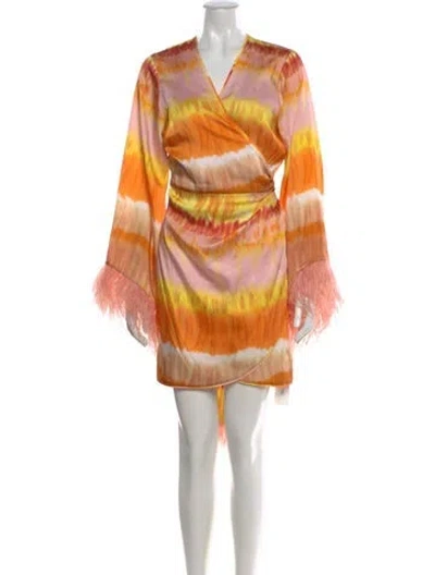 Pre-owned Alexis Tie-dye Print Mini Dress In Multi