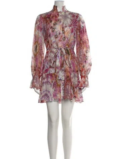 Pre-owned Alexis Tie-dye Print Mini Dress In Multi