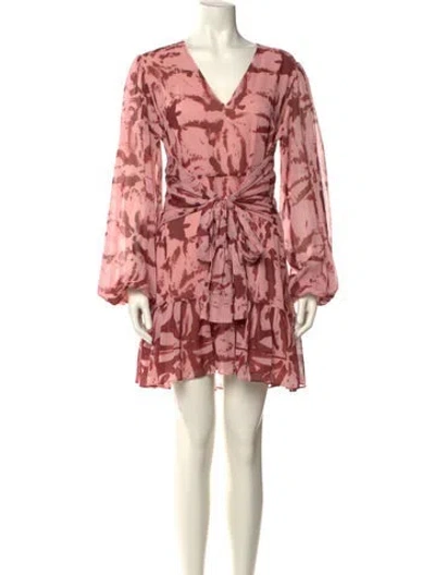 Pre-owned Alexis Tie-dye Print Mini Dress In Pink