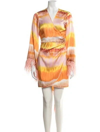 Pre-owned Alexis Tie-dye Print Mini Dress In Pink