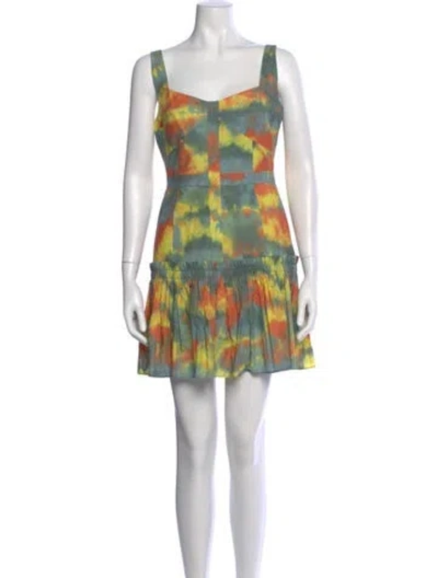 Pre-owned Alexis Tie-dye Print Mini Dress W/ Tags In Multi