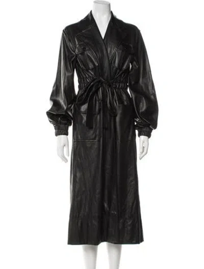 Pre-owned Alexis Trench Coat In Black