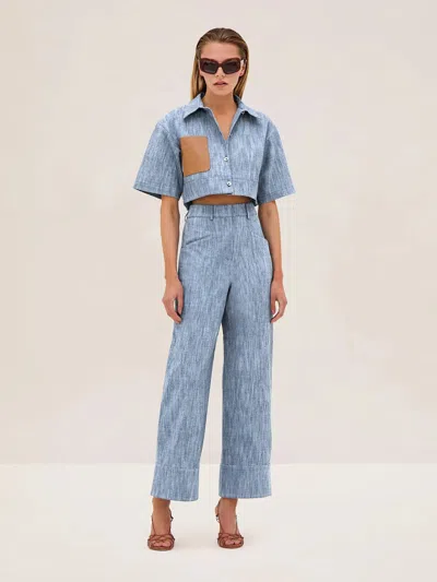 Alexis Trevor Pant In Stone Blue
