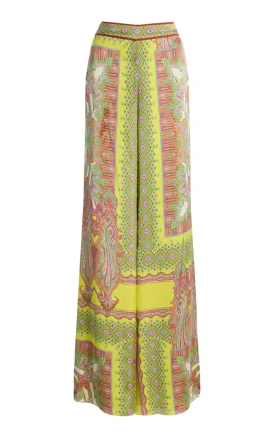 Alexis Triest Jersey Wide-leg Pants In Yellow
