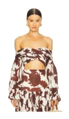 Alexis Trisha Top In Obsidian Brown In Brown