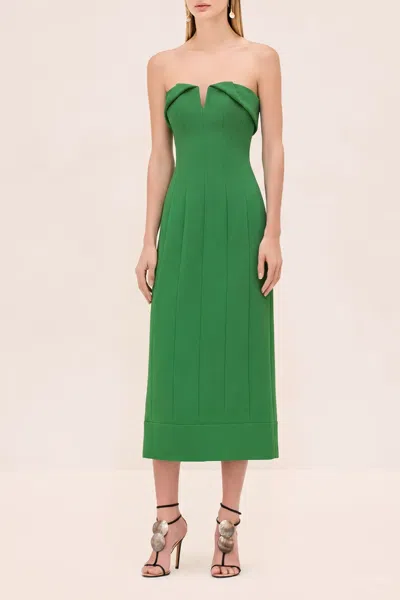 Alexis - Trunkshow Donella Dress In Emerald In Green