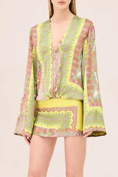 Alexis - Trunkshow Marais Dress In Yellow Paisley