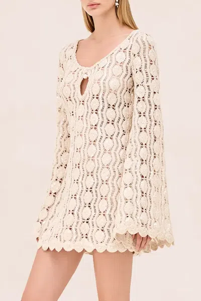 Alexis - Trunkshow Micah Dress In Beaded Macrame In White