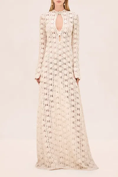 Alexis - Trunkshow Niccola Dress In Beaded Macrame In Neutral