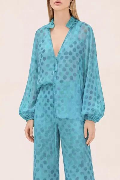 Alexis - Trunkshow Onzo Top In Amalfi Dot In Blue