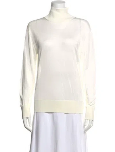 Pre-owned Alexis Turtleneck Long Sleeve Top W/ Tags In Neutrals