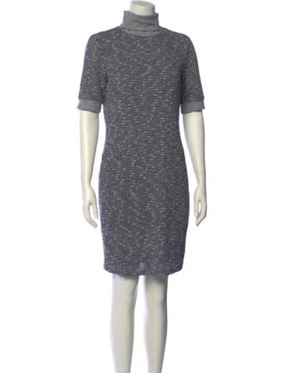 Pre-owned Alexis Turtleneck Mini Dress In Gray