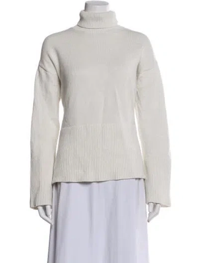 Pre-owned Alexis Turtleneck Sweater In White