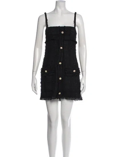 Pre-owned Alexis Tweed Pattern Mini Dress In Black/neutrals