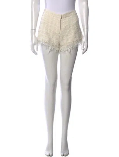 Pre-owned Alexis Tweed Pattern Mini Shorts In Neutral