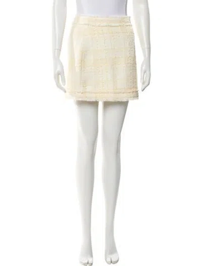 Pre-owned Alexis Tweed Pattern Mini Skirt In Neutral