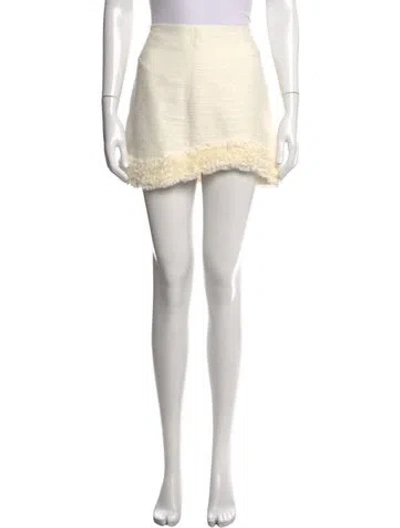 Pre-owned Alexis Tweed Pattern Mini Skirt In Neutrals