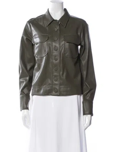 Pre-owned Alexis Utility Jacket In Green