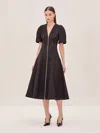 Alexis Valry Midi Dress In Black In Black