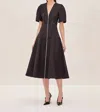 Alexis Valry Midi Dress In Black In Black