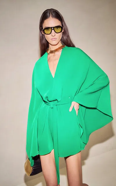 Alexis Vela Crepe Mini Dress In Green