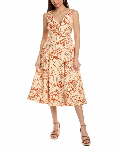 Alexis Vermeer Dress In Orange In Gold