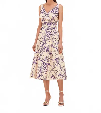 Alexis Vermeer Dress In Purple/ Ivory In Pink