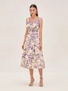Alexis Vermeer Midi Dress In Purple Brush