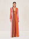 Alexis Vibe Knit Maxi Dress In Orange Multi