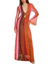 Alexis Vibe Knit Maxi Dress In Orange