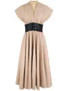 Alexis Viktora Midi Dress In Neutrals