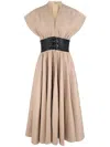 Alexis Viktora Midi Dress In Nude