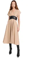 Alexis Viktora Midi Dress In Taupe