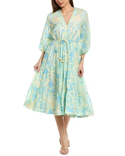 Alexis Vilas Midi Dress In Blue
