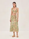 Alexis Viviani Skirt In Lily Green