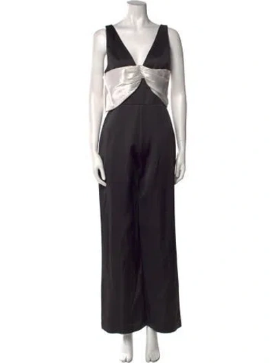 Pre-owned Alexis V-neck Jumpsuit In Multi