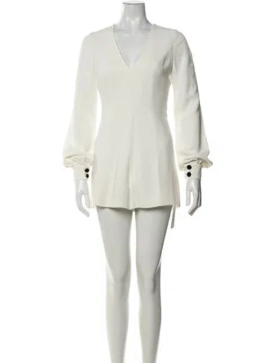 Pre-owned Alexis V-neck Jumpsuit In Neutrals