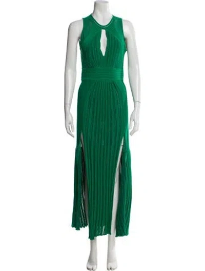 Pre-owned Alexis V-neck Long Dress In Green