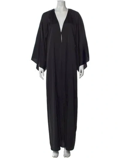 Pre-owned Alexis V-neck Long Dress W/ Tags In Black