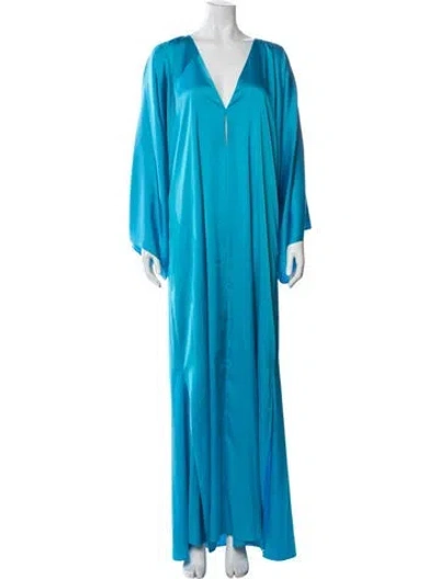 Pre-owned Alexis V-neck Long Dress W/ Tags In Blue