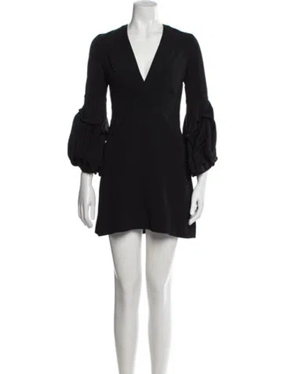Pre-owned Alexis V-neck Mini Dress In Blue