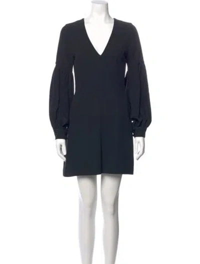 Pre-owned Alexis V-neck Mini Dress In Blue