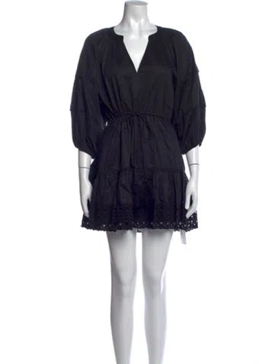 Pre-owned Alexis V-neck Mini Dress In Multi