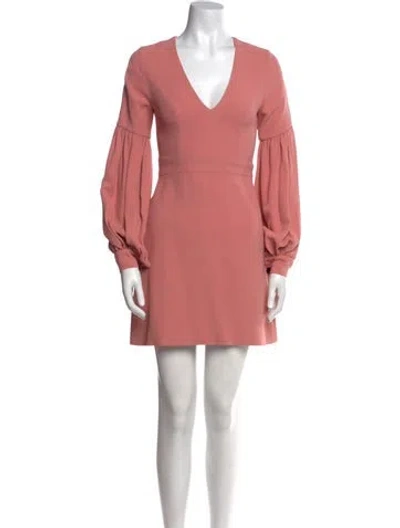 Pre-owned Alexis V-neck Mini Dress In Pink