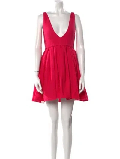Pre-owned Alexis V-neck Mini Dress In Pink
