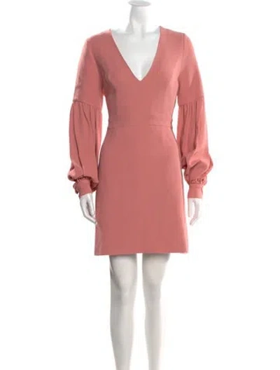 Pre-owned Alexis V-neck Mini Dress In Pink